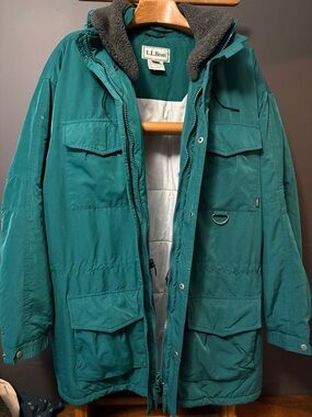 Vintage L.L. Bean Men's Teal Parka Jacket Tall Flawed